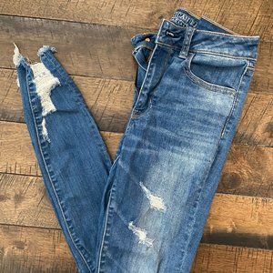 Distressed and High Waisted AEO Jeans